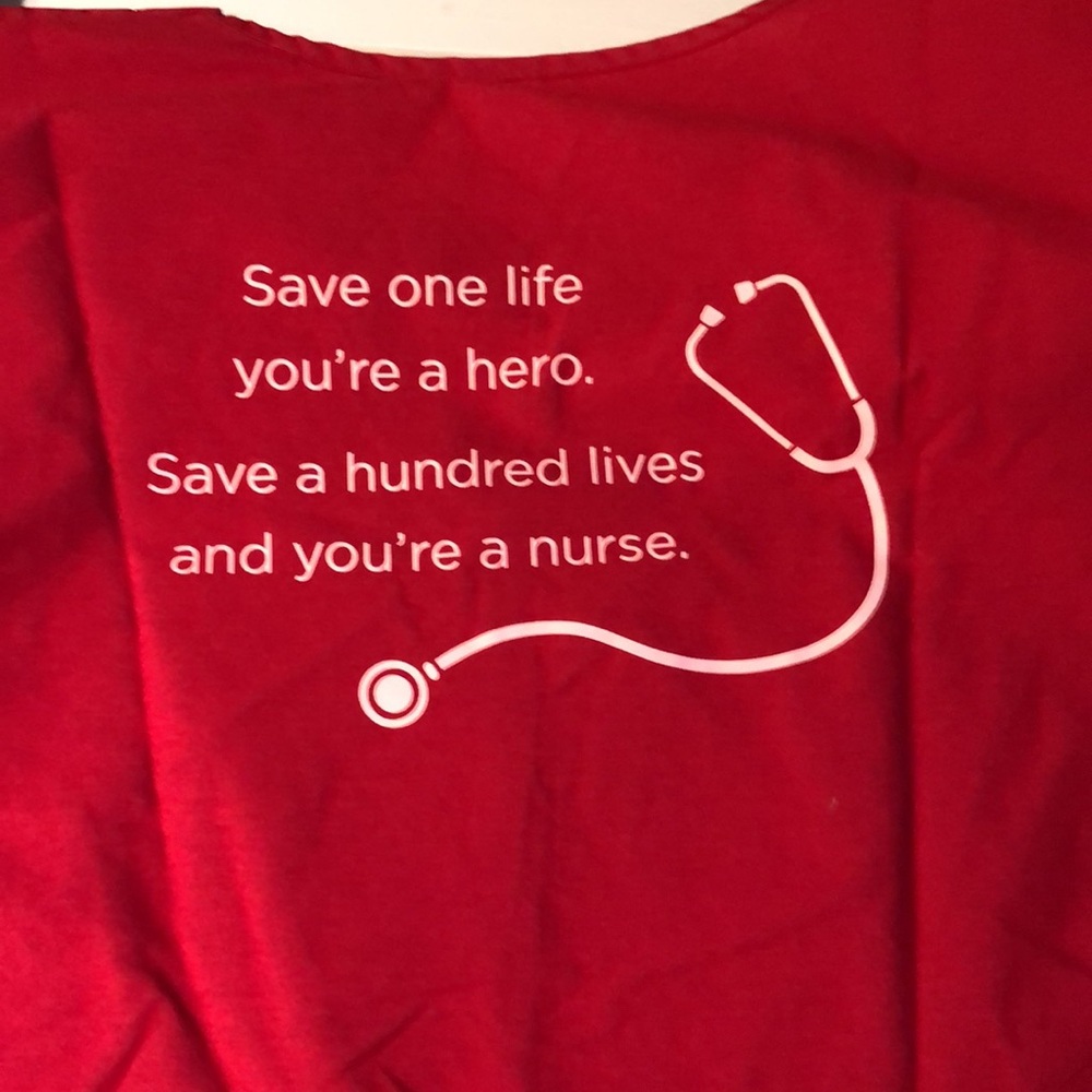 𝅺National Nurses United Scrub Top,size Large - Picture 2 of 6